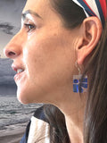 LAMA Glass Earrings - Aqua