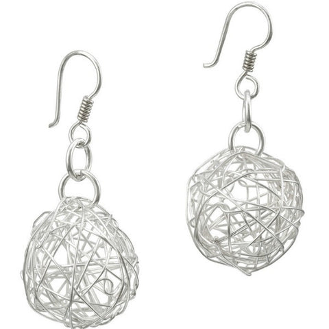 Wire Ball Earrings - Large