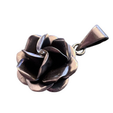 Oxidized Rose Pendant - Large