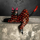 Alebrije Cats with Hanging Leg