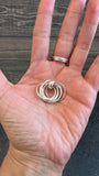 7 Rings Silver Pendant - Small
