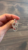 3 Rings Silver Earrings