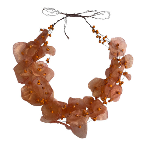Fish Scales Necklace Set - Orange
