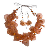 Fish Scales Necklace Set - Orange