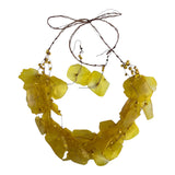 Fish Scales Necklace Set - Yellow