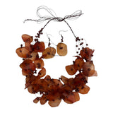 Fish Scales Necklace Set - Clay