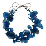 Fish Scales Necklace Set - Navy