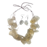 Fish Scales Necklace Set - Fog