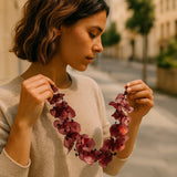 Fish Scales Necklace Set - Brick