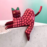 Alebrije Cats with Hanging Leg