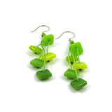 Zen Glass Earrings - Lime Green