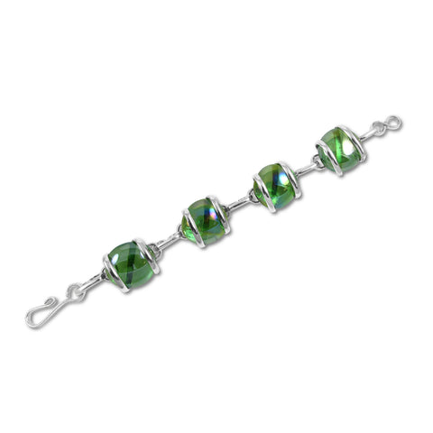 Parallel Bracelet -Green Iridescent