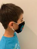 Reusable Embroidered Kid's Size FaceMasks - Floral