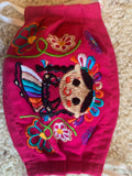 Reusable Embroidered Kid's Sized FaceMasks - "Maria" Dolls