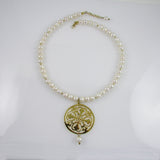 Pearl Medallion Necklace