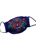 Sugar Skull Embroidered Face Mask.