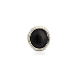 Infinity Glass Ring - Black