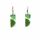 Onda Glass Earrings - Lime Green