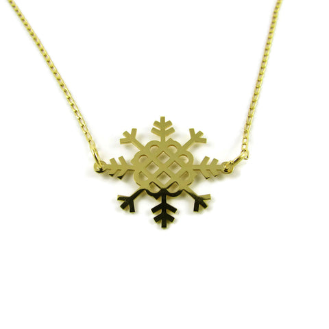 Gold Snowflake Necklace