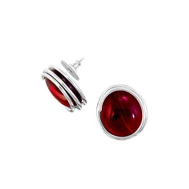 Infinity Earrings - Crystal Red